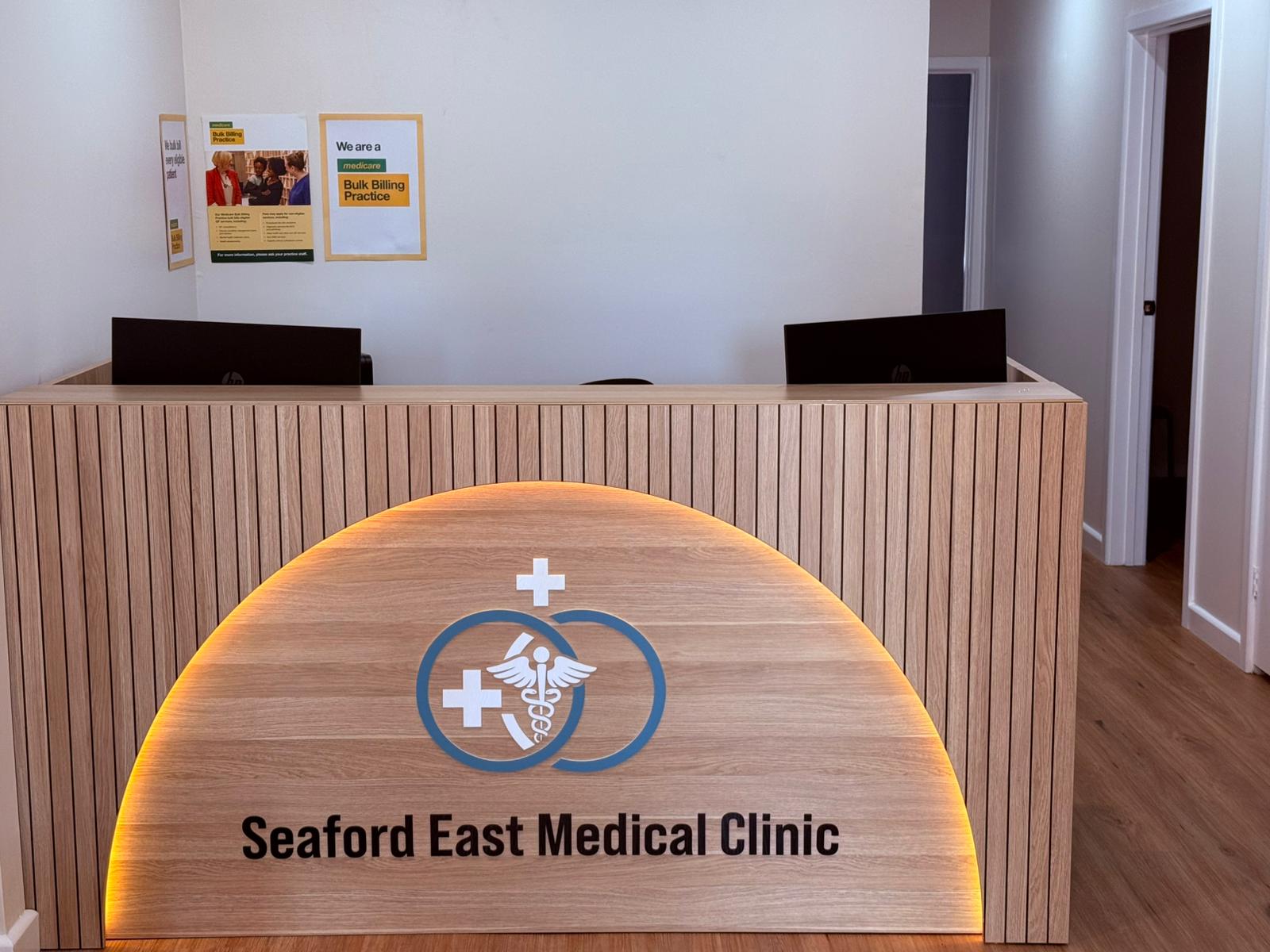 Seaford East Medical Clinic reception desk
