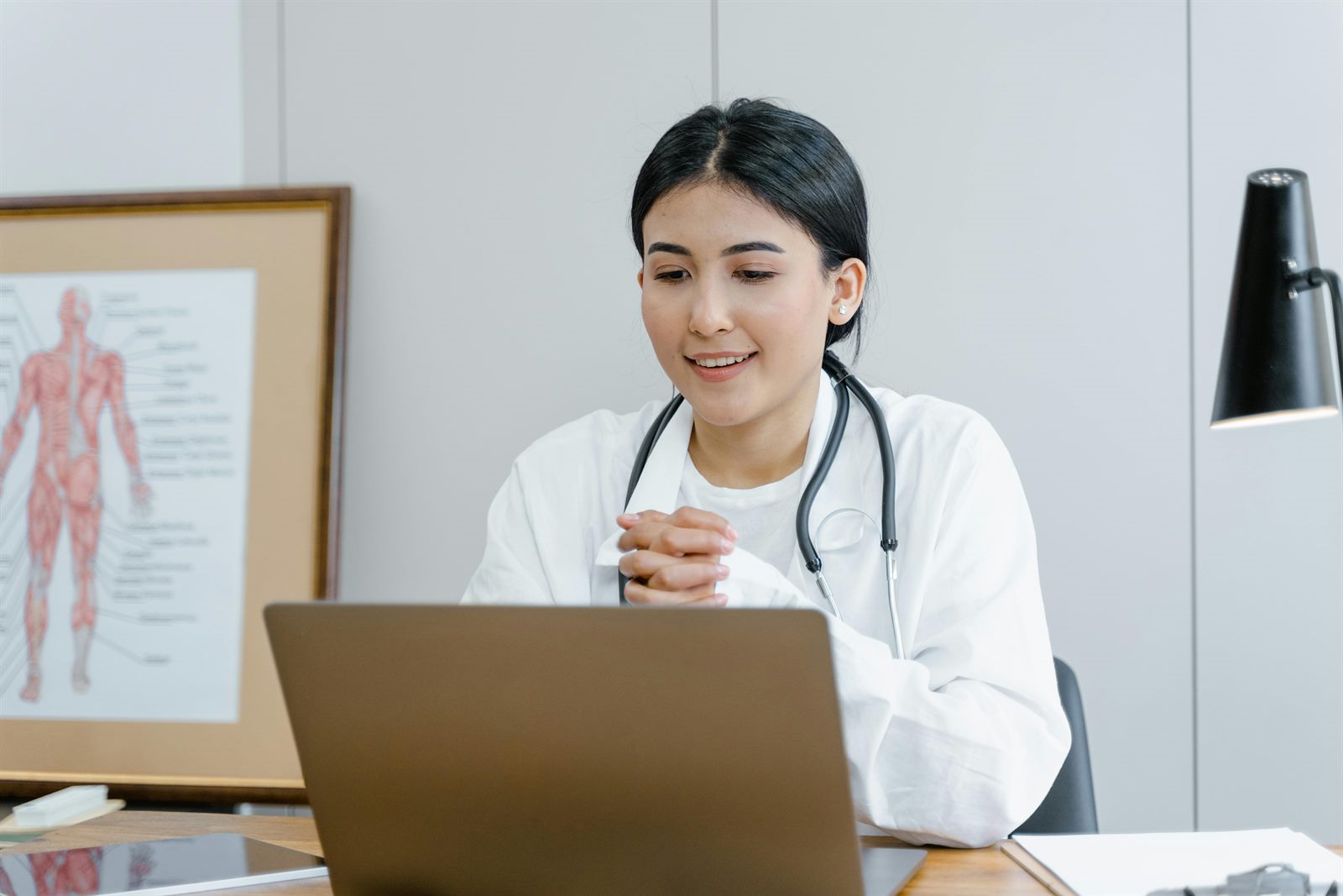 Doctor providing a telehealth consultation